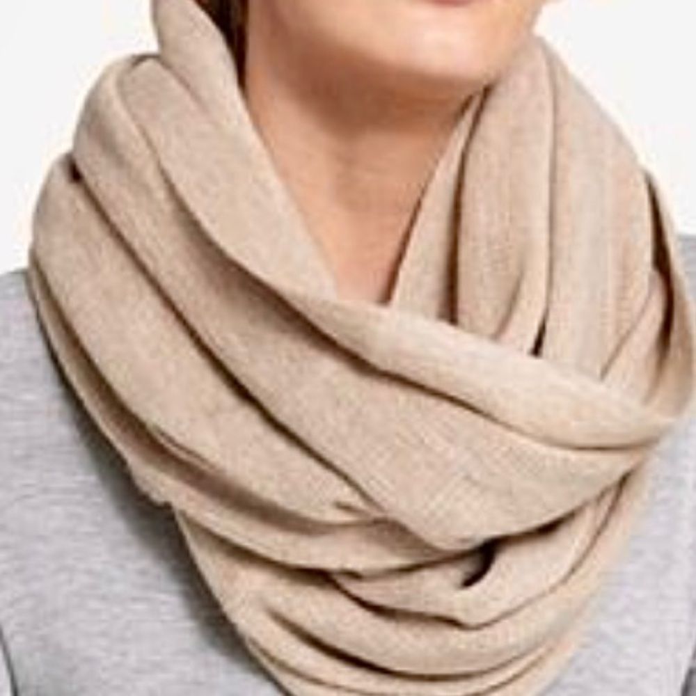 Calvin Klein Heathered Almond Acrylic Infinity Scarf